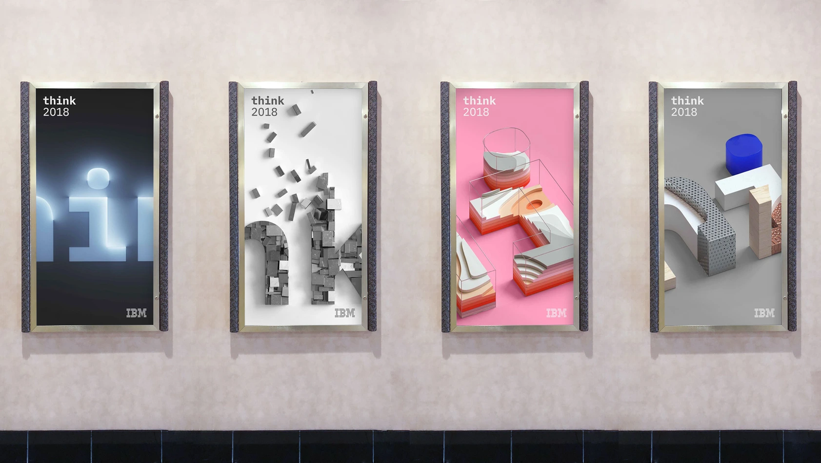 Qian Sun’s environmental graphics for the ‘Think’ conference in 2018. © Qian Sun.