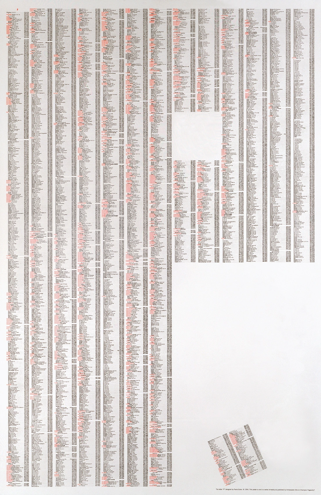 The letter P poster, by Paula Scher, 1994.