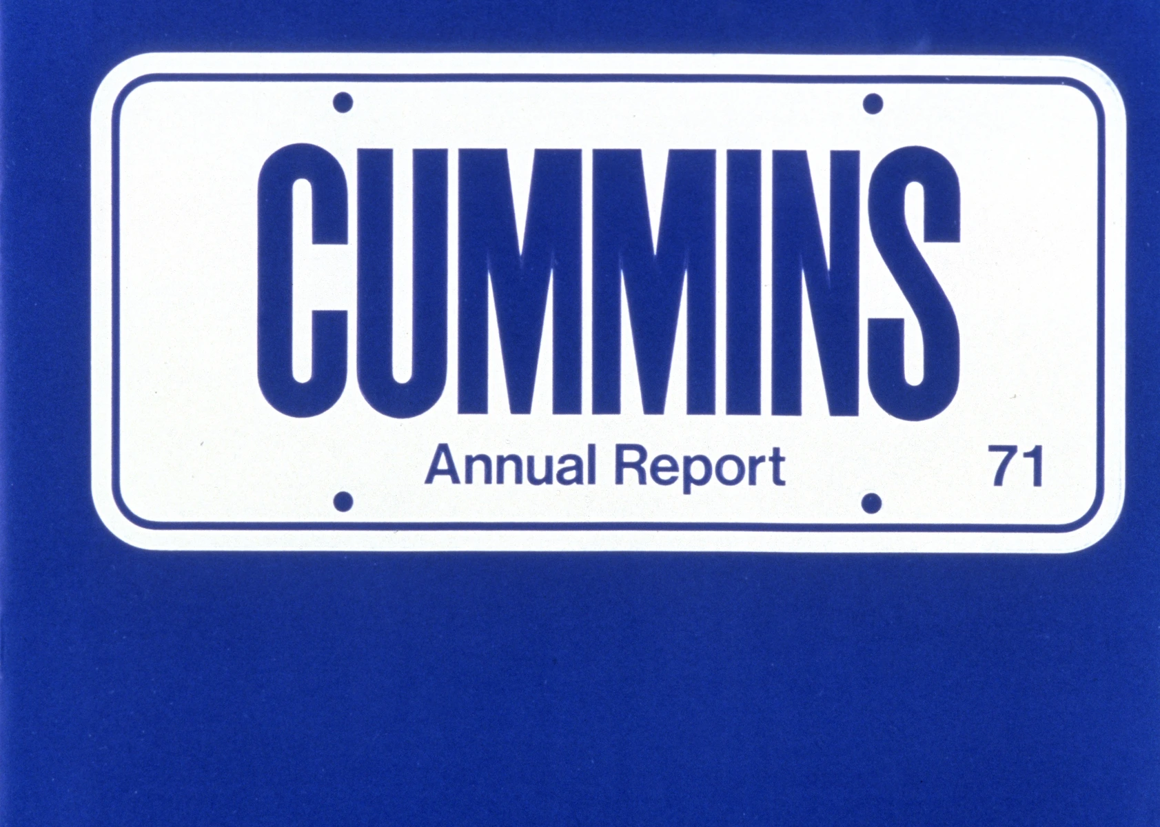 Paul Rand’s annual report for Cummins, 1971. © Type Directors Club.