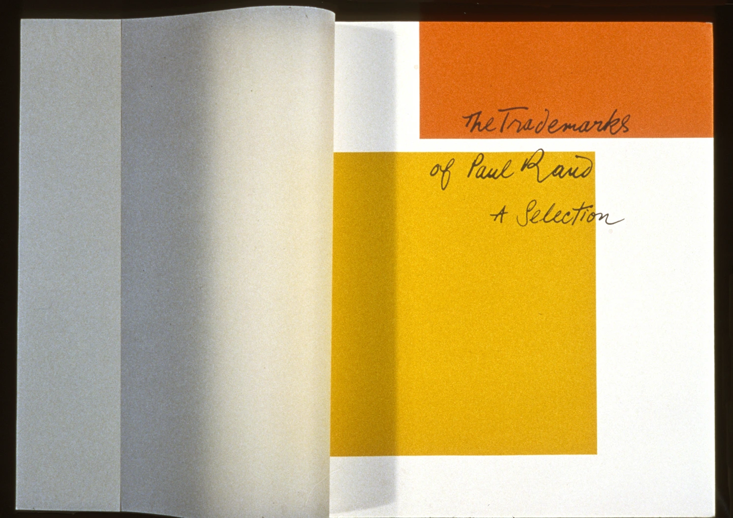 Rand’s design for his own book—’The Trademarks of Paul Rand—A Selection’, 1960. © Type Directors Club.