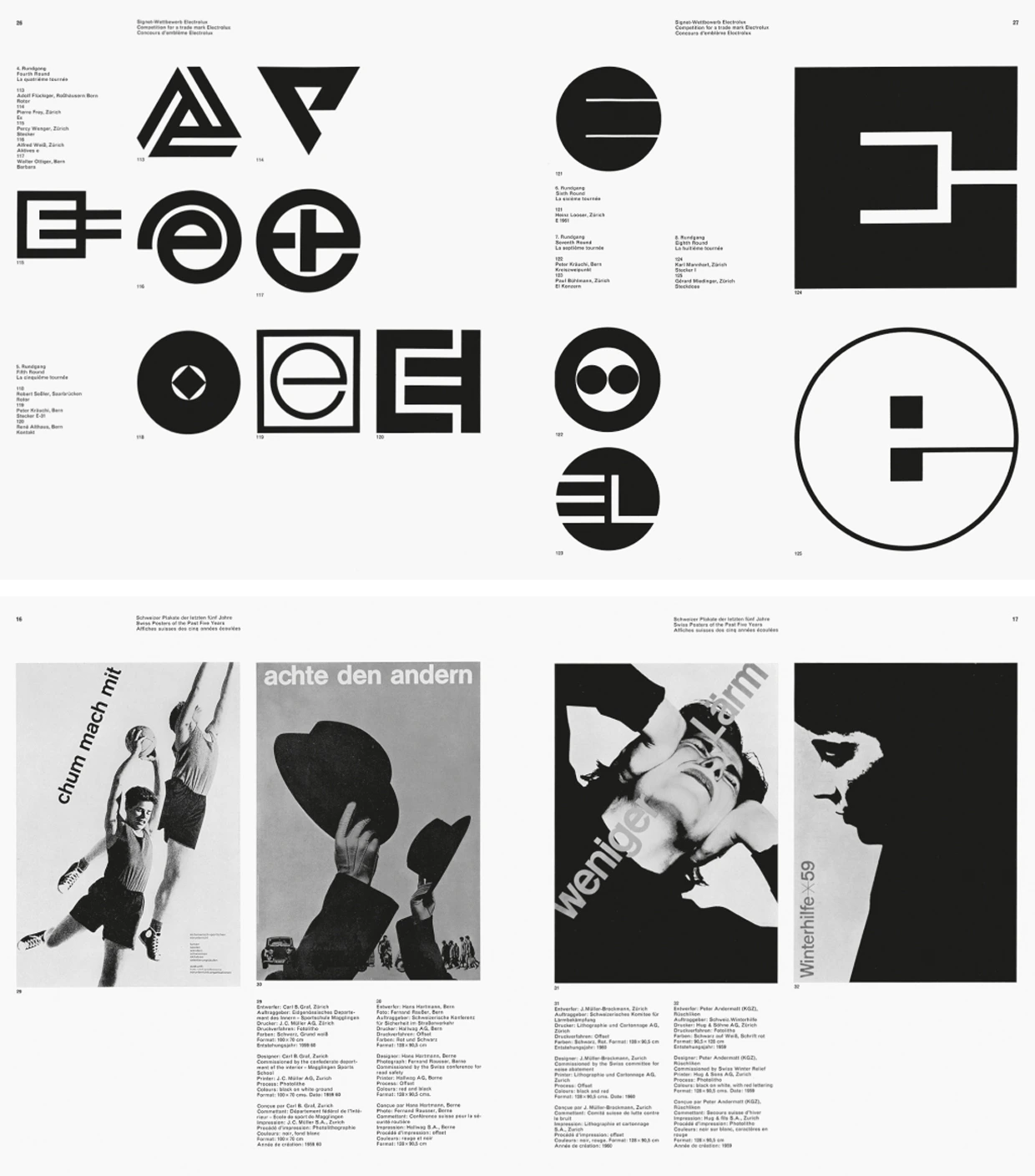 Neue Grafik journal spreads designed by Josef Müller-Brockmann