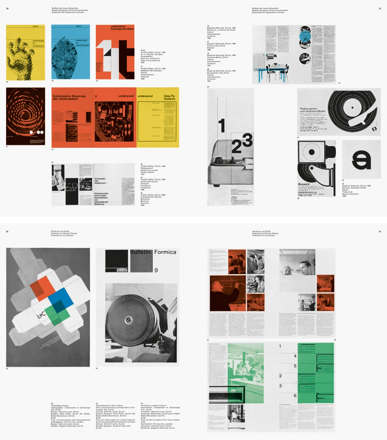 Neue Grafik journal spreads designed by Josef Müller-Brockmann