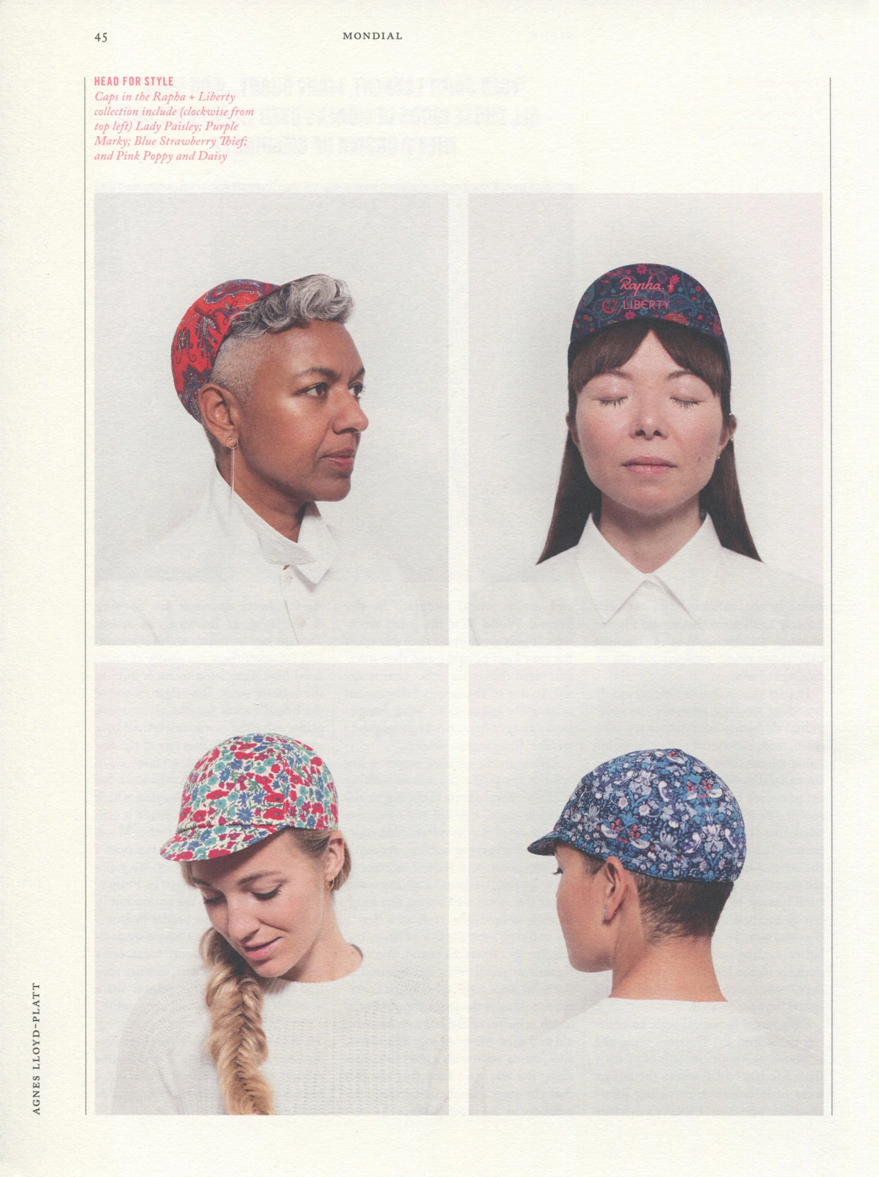 A page from Rapha Mondial magazine. Head for Style