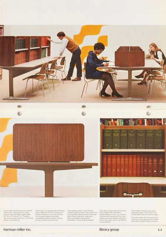 Pages from Herman Miller trade catalog designed by Charles Eames