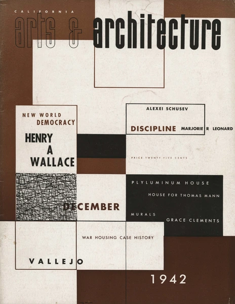 Cover designer by Ray Eames for ‘Arts & Architecture’ magazine. 1942