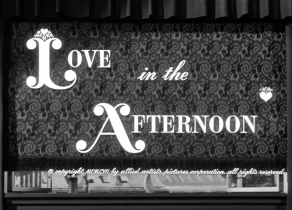 Titles for Love in the Afternoon, designed by Charles and Ray Eames