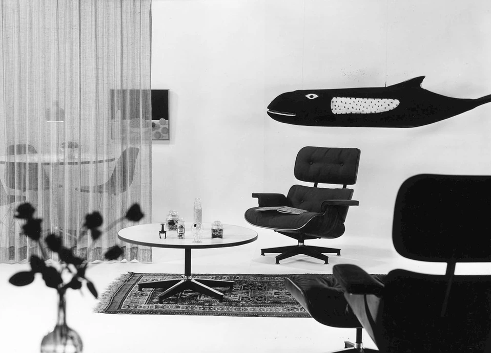 Photo of Eames Lounge Chair for a promotional brochure for Herman Miller
