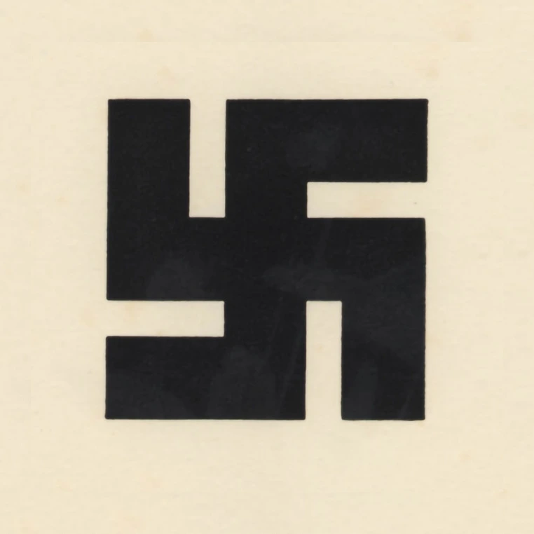 Black Hakenkreuz on a white background