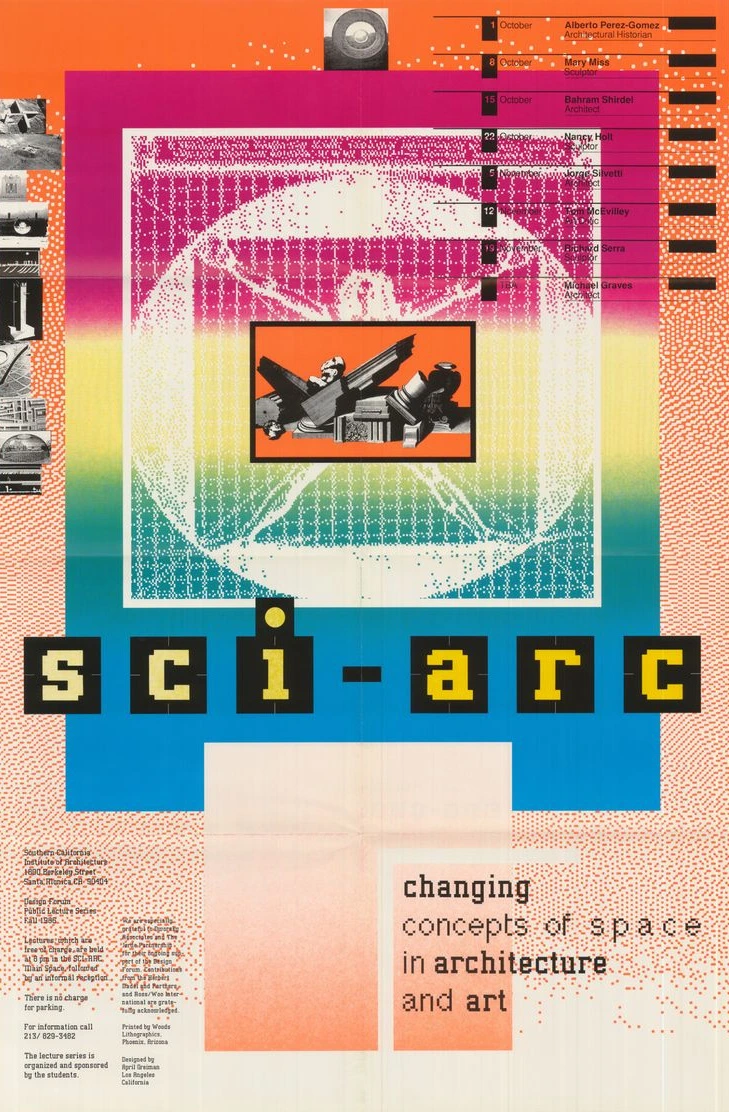 Sci-Arc, Changing Concepts of Space in Architecture and Art. A poster