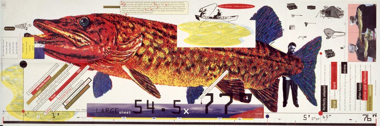 Pikes Peak Big Fishy poster. An image of a big fish looking sideways