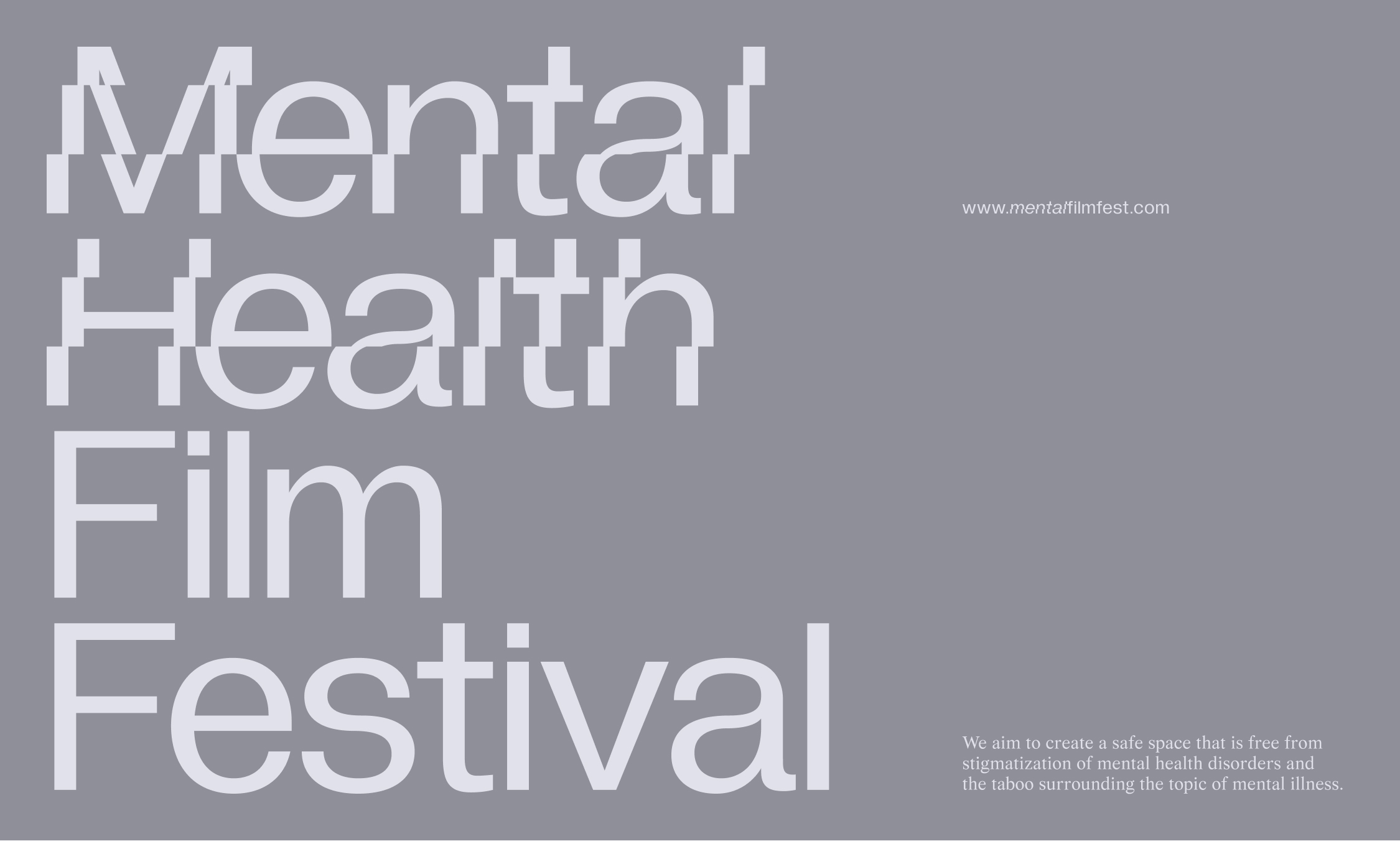 Logo &amp; identity for Mental Health Film Festival.