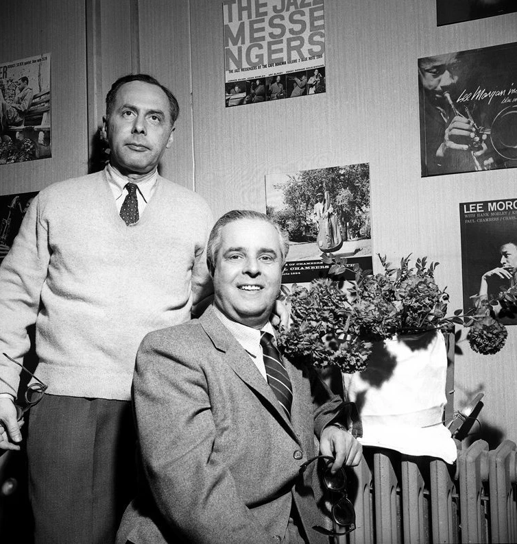 Co-founder of Blue Note Records Alfred Lion and photographer Francis Wolff