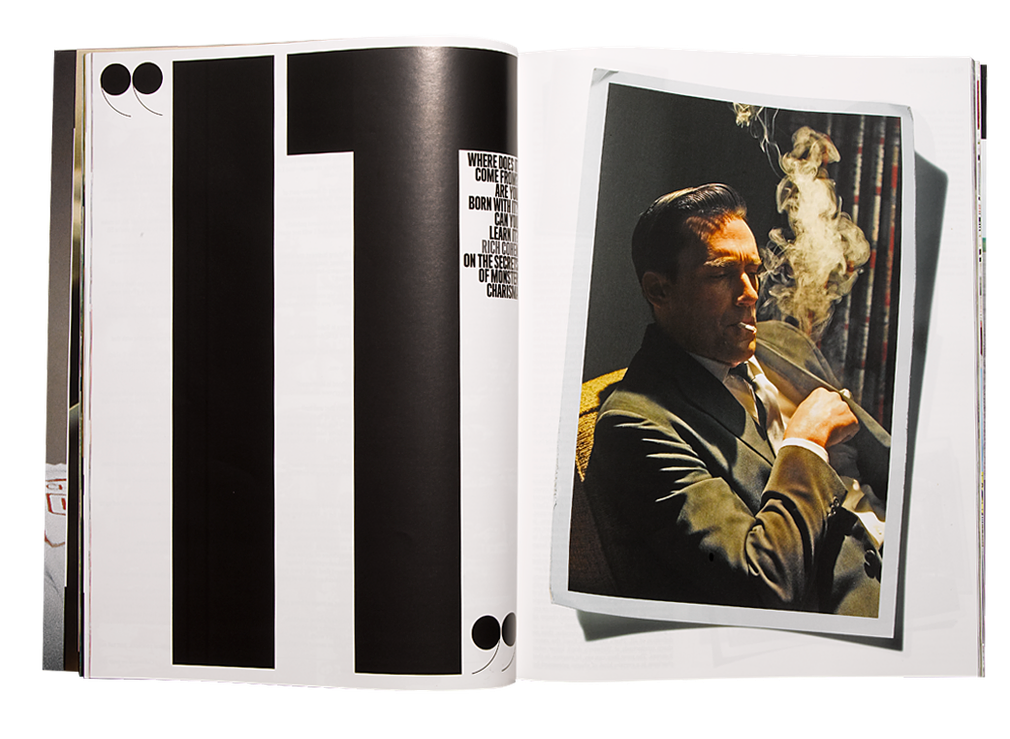 Lotus magazine, 2011. Layout designed by Anton Ioukhnovets. A still frame from Mad Men TV series