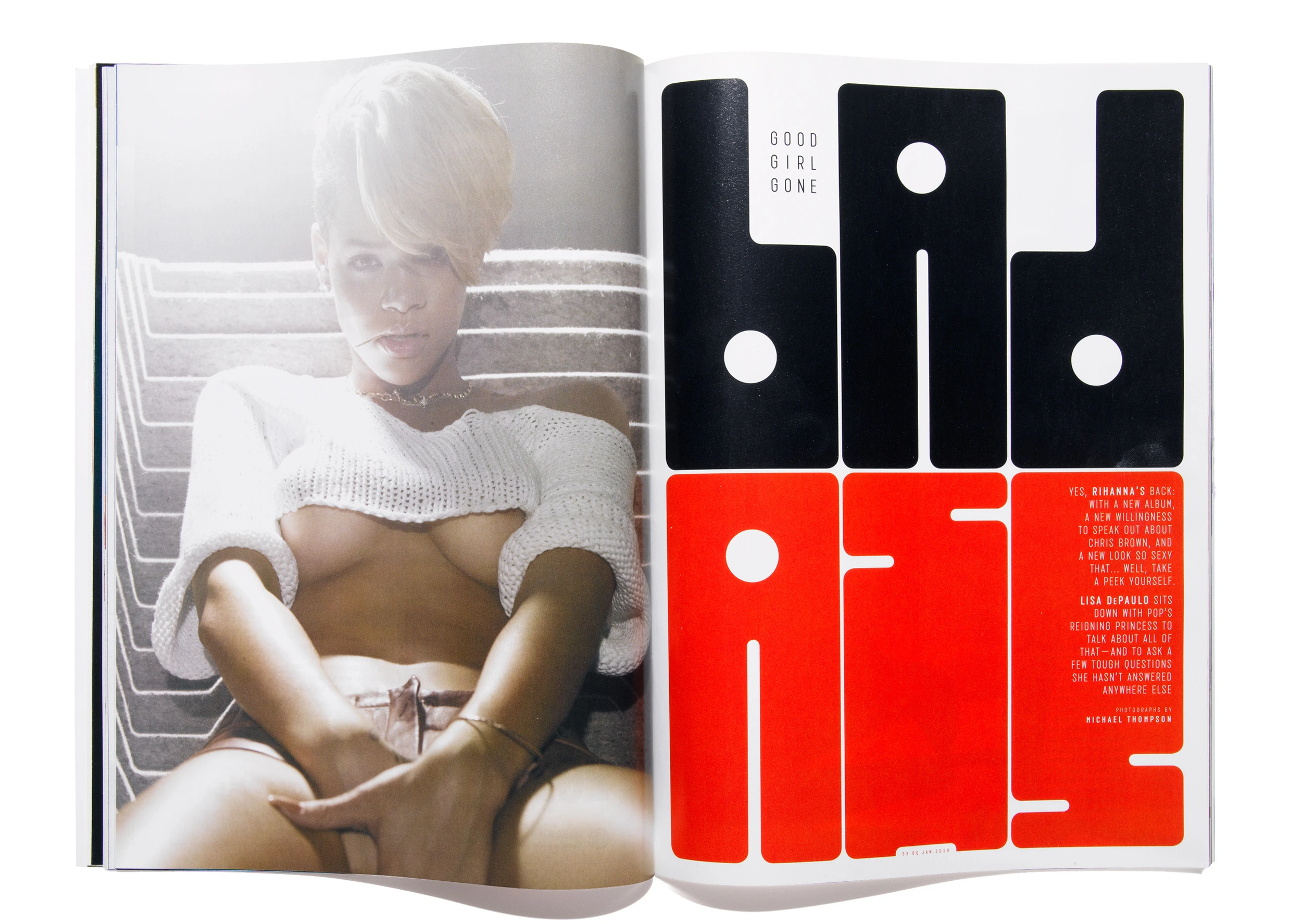GQ magazine. Layout designed by Anton Ioukhnovets. Good Girl Gone Badass