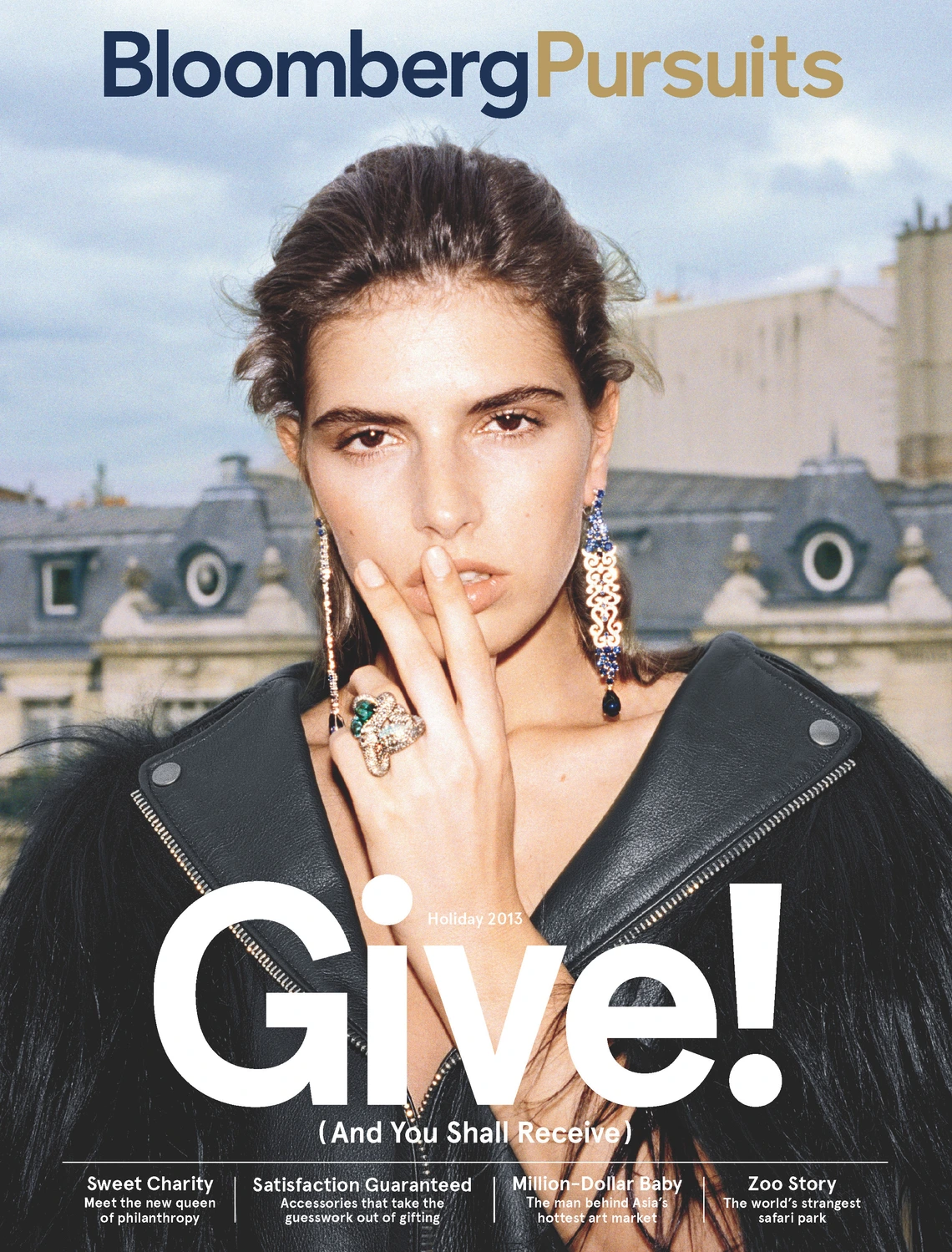 Bloomberg Pursuits magazine, 2013. Cover designed by Anton Ioukhnovets. Give!