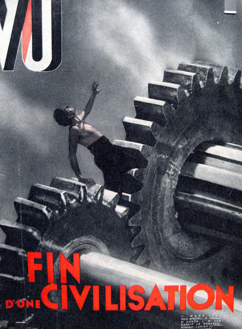 VU magazine cover, March 1933. The cover features End of Civilization photomontage by Marcel Ichac