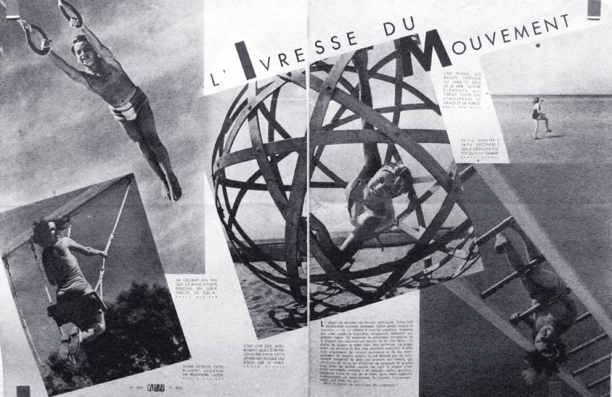 A spread of Vu magazine, featuring Drunkenness of Movement photo essay