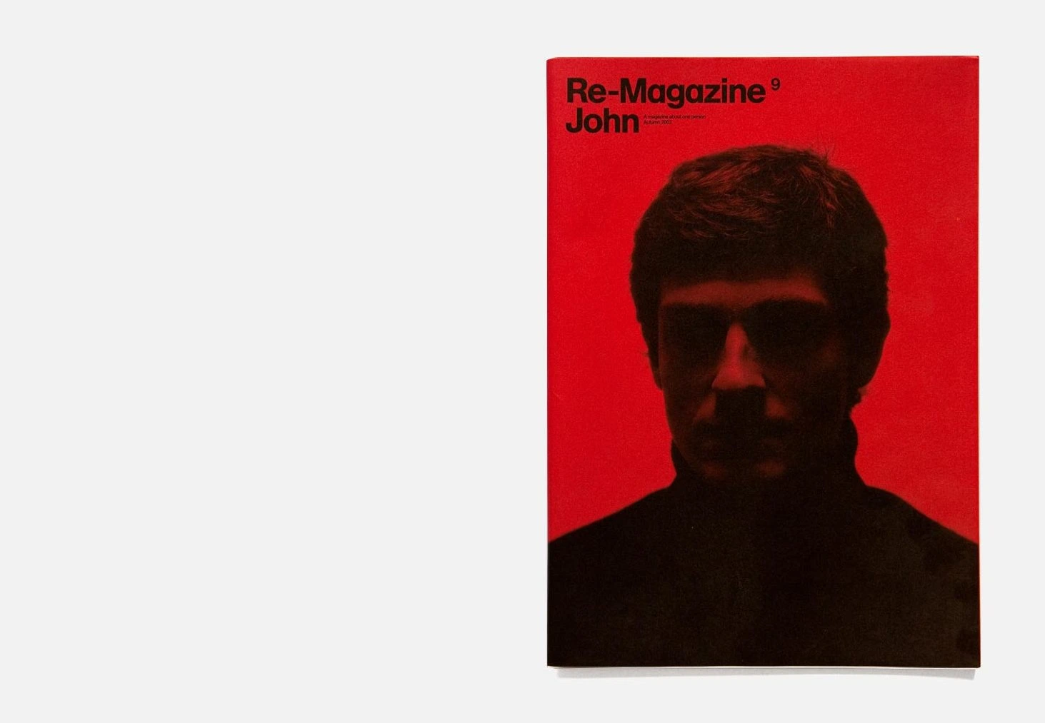 Cover of Re-Magazine, issue 9, autumn 2002. John