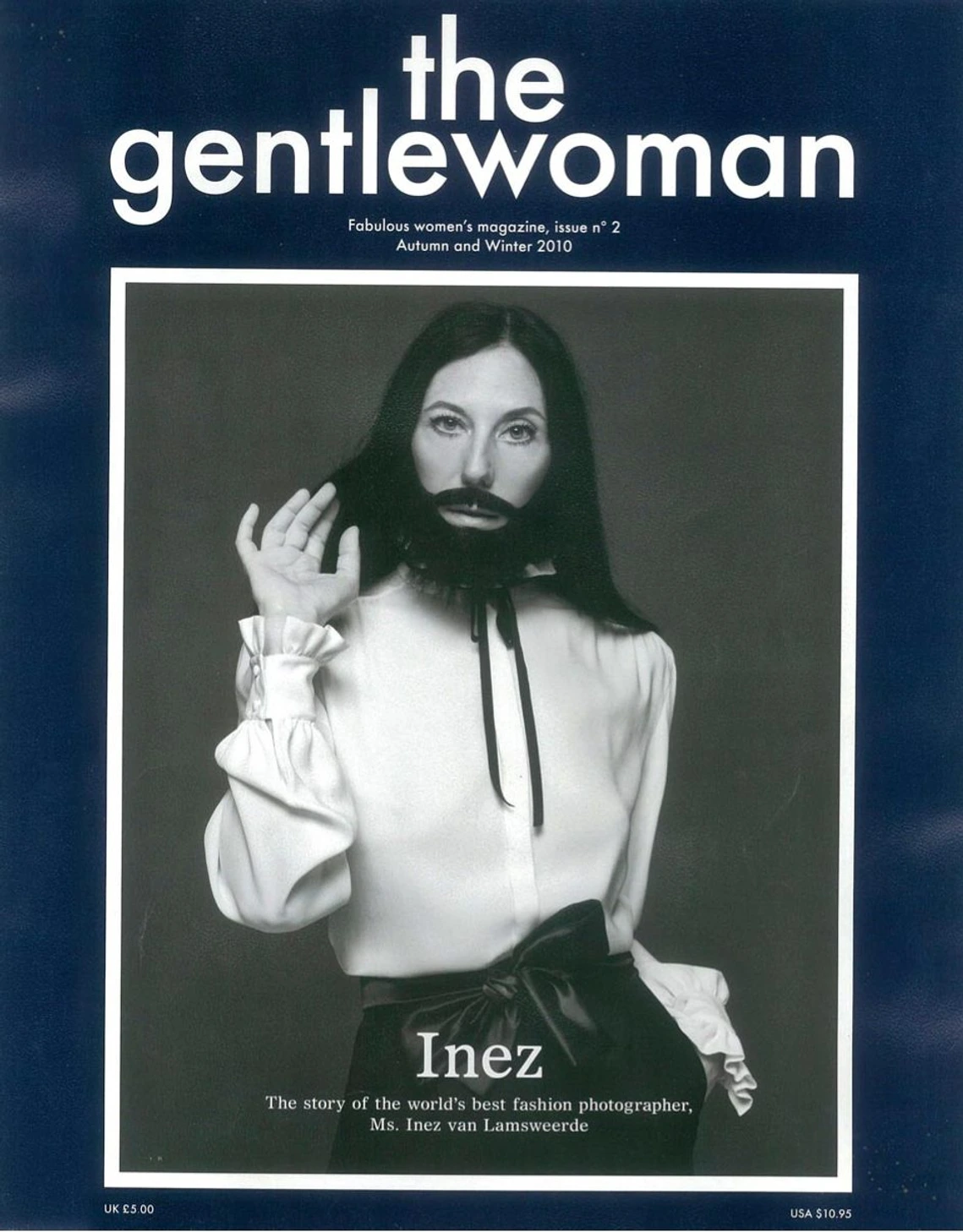 Cover of The Gentlewoman, issue 6, autumn &amp; winter 2012. Inez