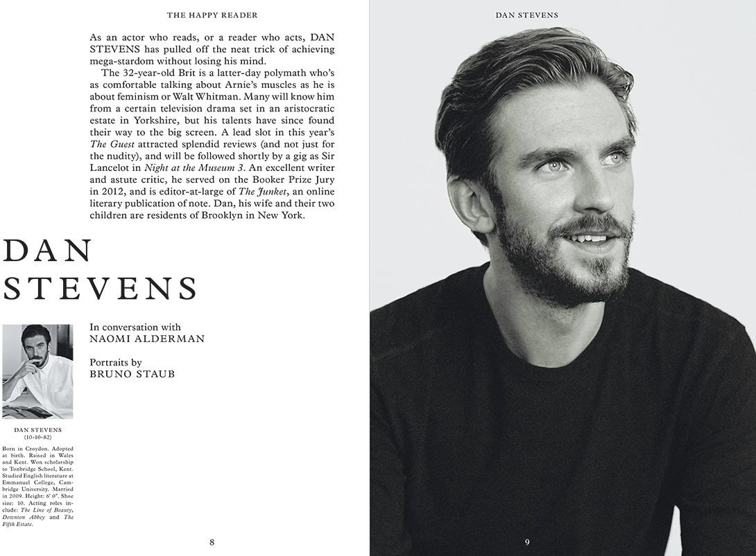 The Happy Reader, issue 1, winter 2014. Pages 8–9. Dan Stevens