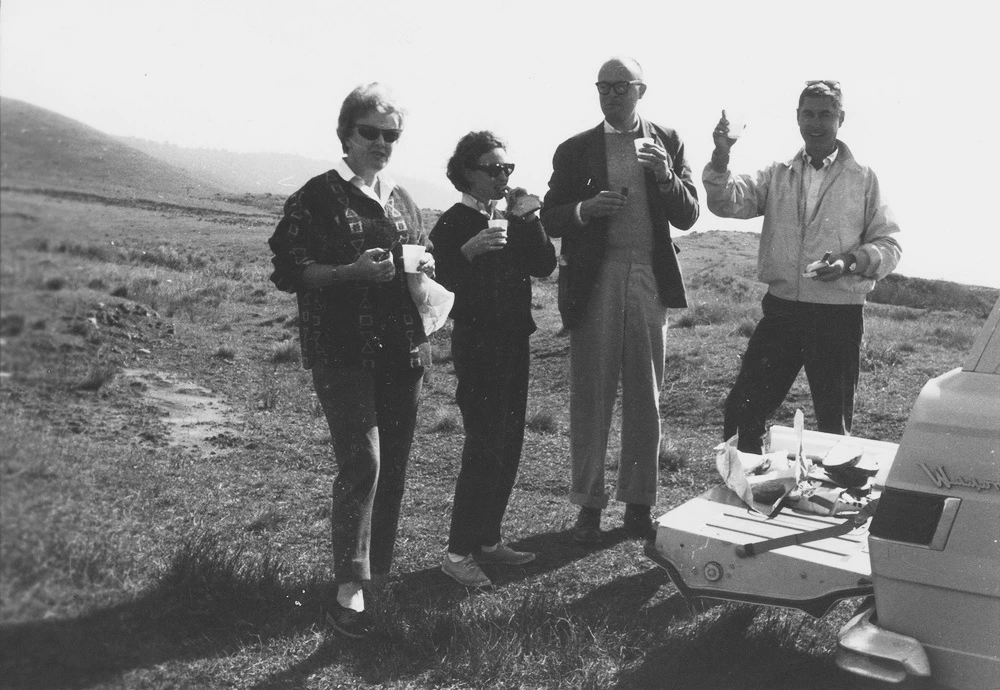 Designers at Sea Ranch: Barbara Stauffacher Solomon, Charles Moore, Al Boeke and Leslie Schenk