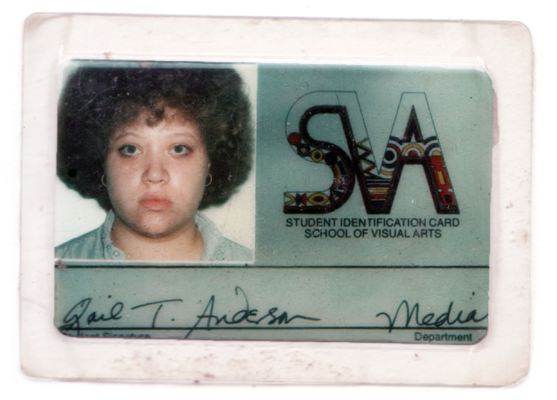 Gail Anderson’s student id at the School of Visual Arts