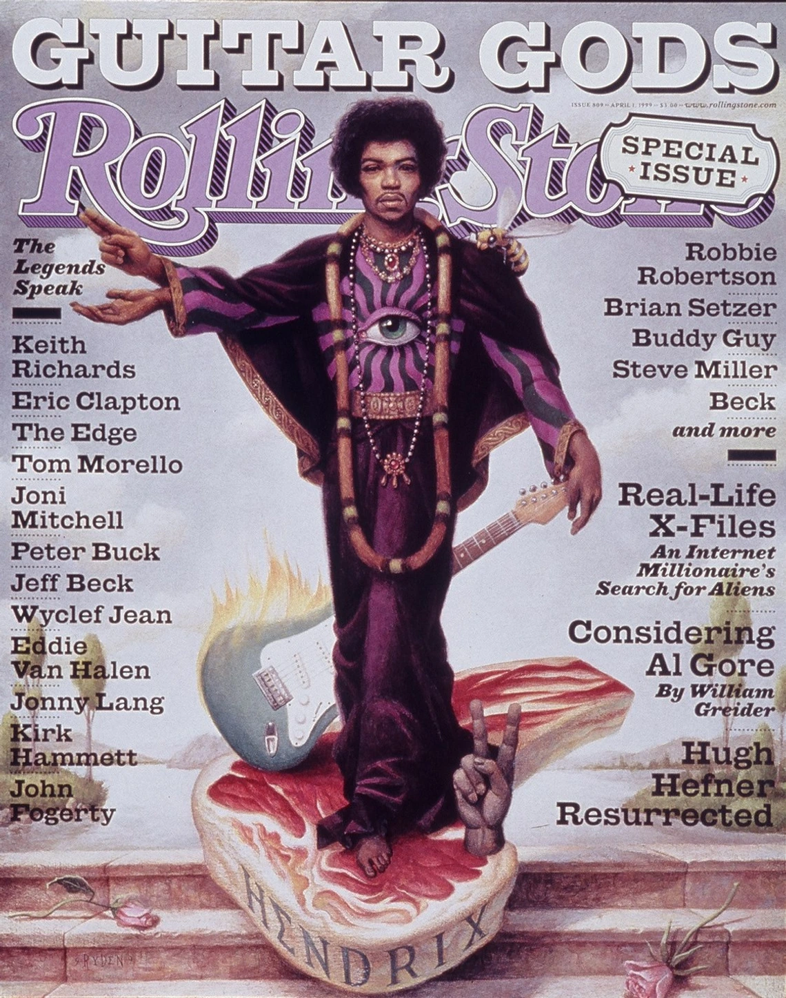 Cover by Gail Anderson for Rolling Stone magazine issue 809, April 1999