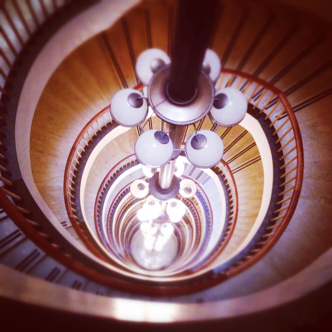 Staircase Carlo Mollino. A spiral staircase