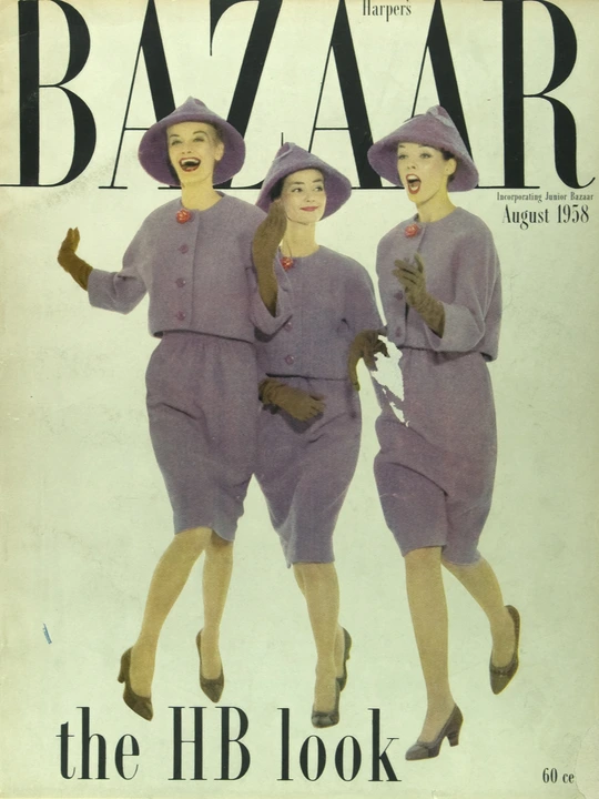 Cover of the August 1958 issue of Harper&#x27;s Bazaar. Designed by Alexey Brodovitch. The HB Look