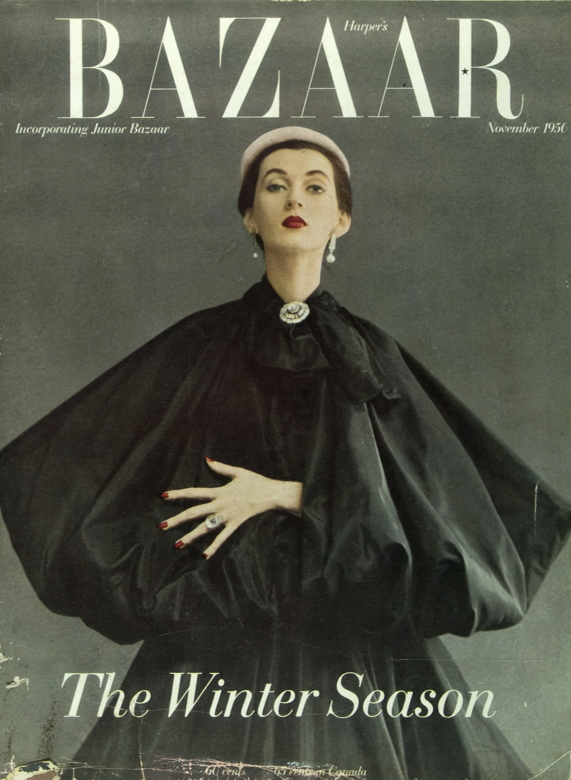 Cover of the November 1950 issue of Harper&#x27;s Bazaar. The Winter Season