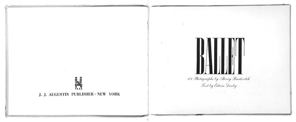 A page spread from Ballet photobook