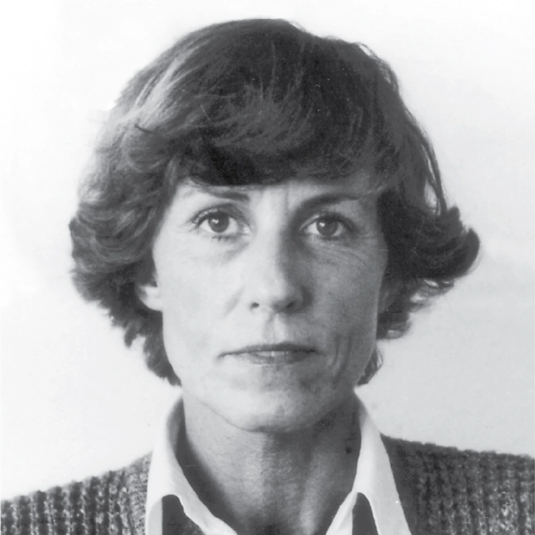 Rosmarie Tissi looking directly at the camera