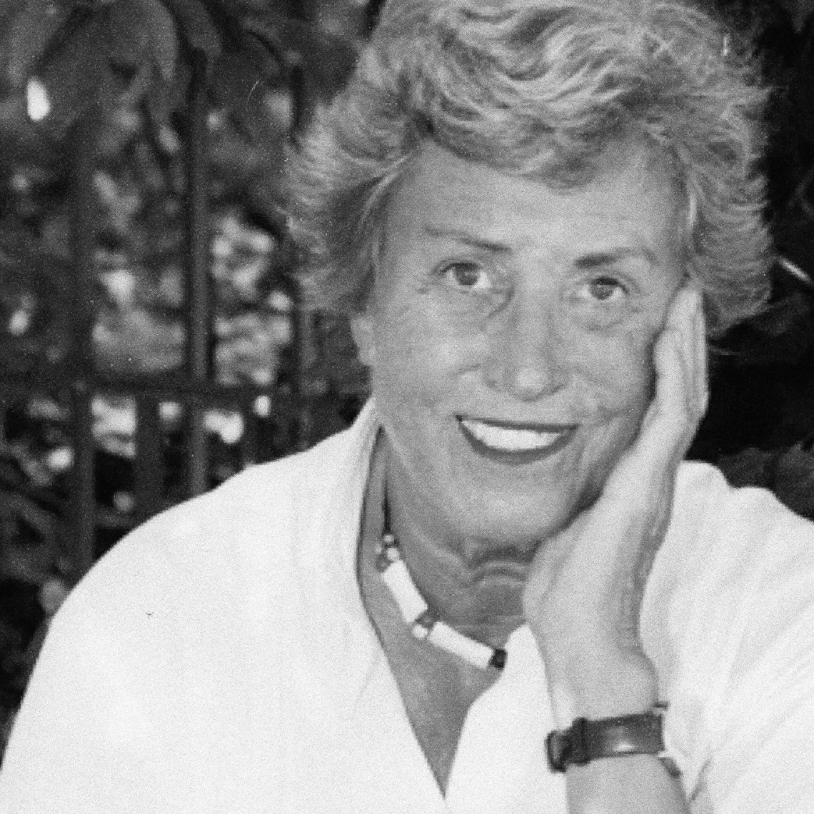 Rosmarie Tissi looking at the camera