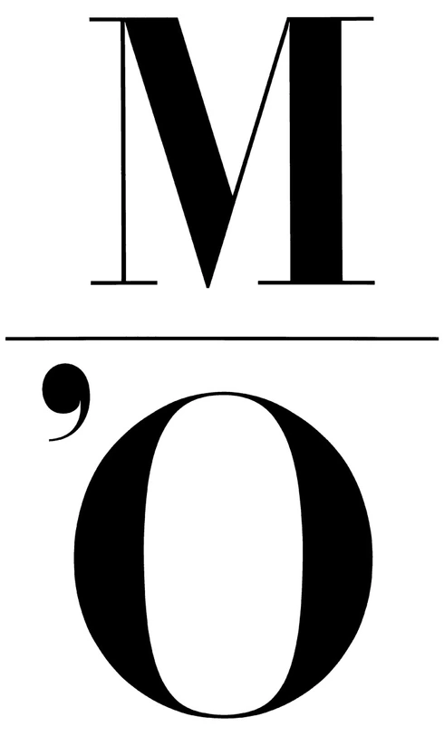 A logo for Musée d’Orsay in Paris. Letters M and O separated with a black horizontal line