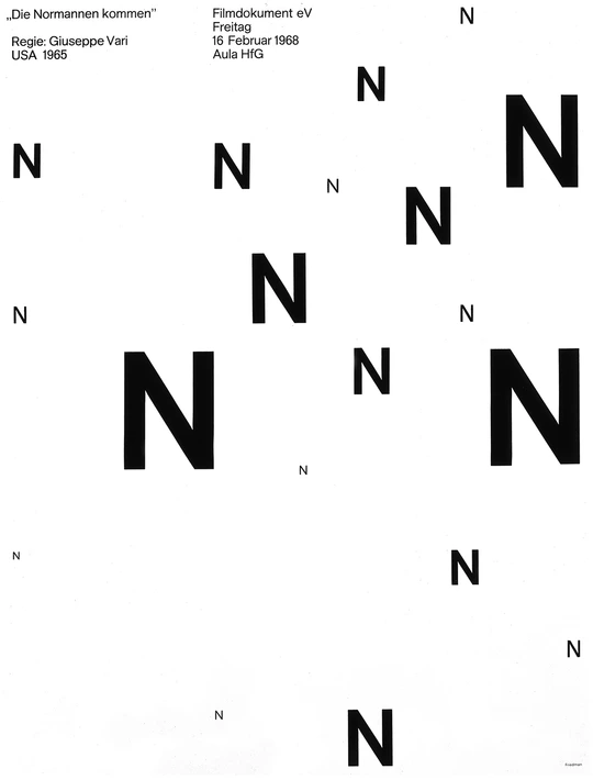 Magazine cover. Multiple letters N on a white background