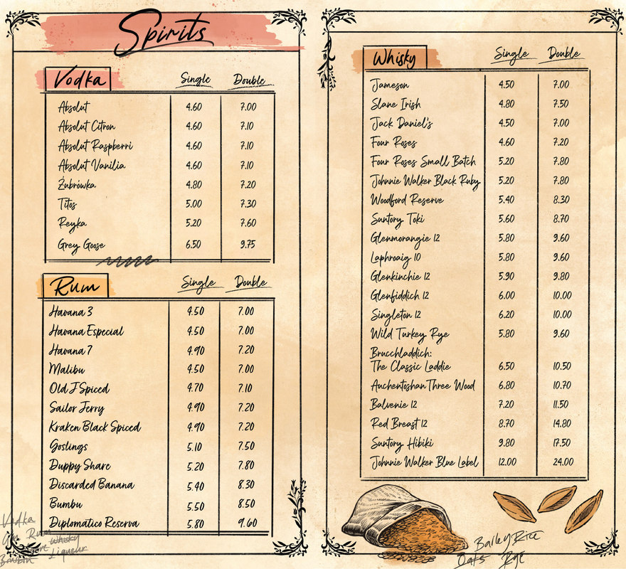 Vampire Rabbit — menu
