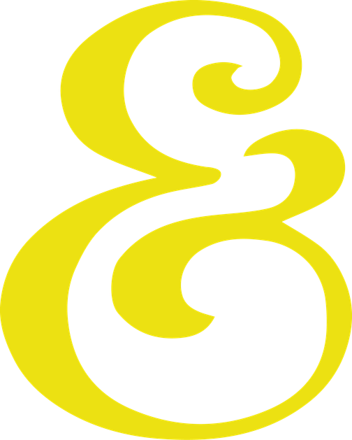 Large yellow ampersand