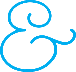 Medium cyan ampersand