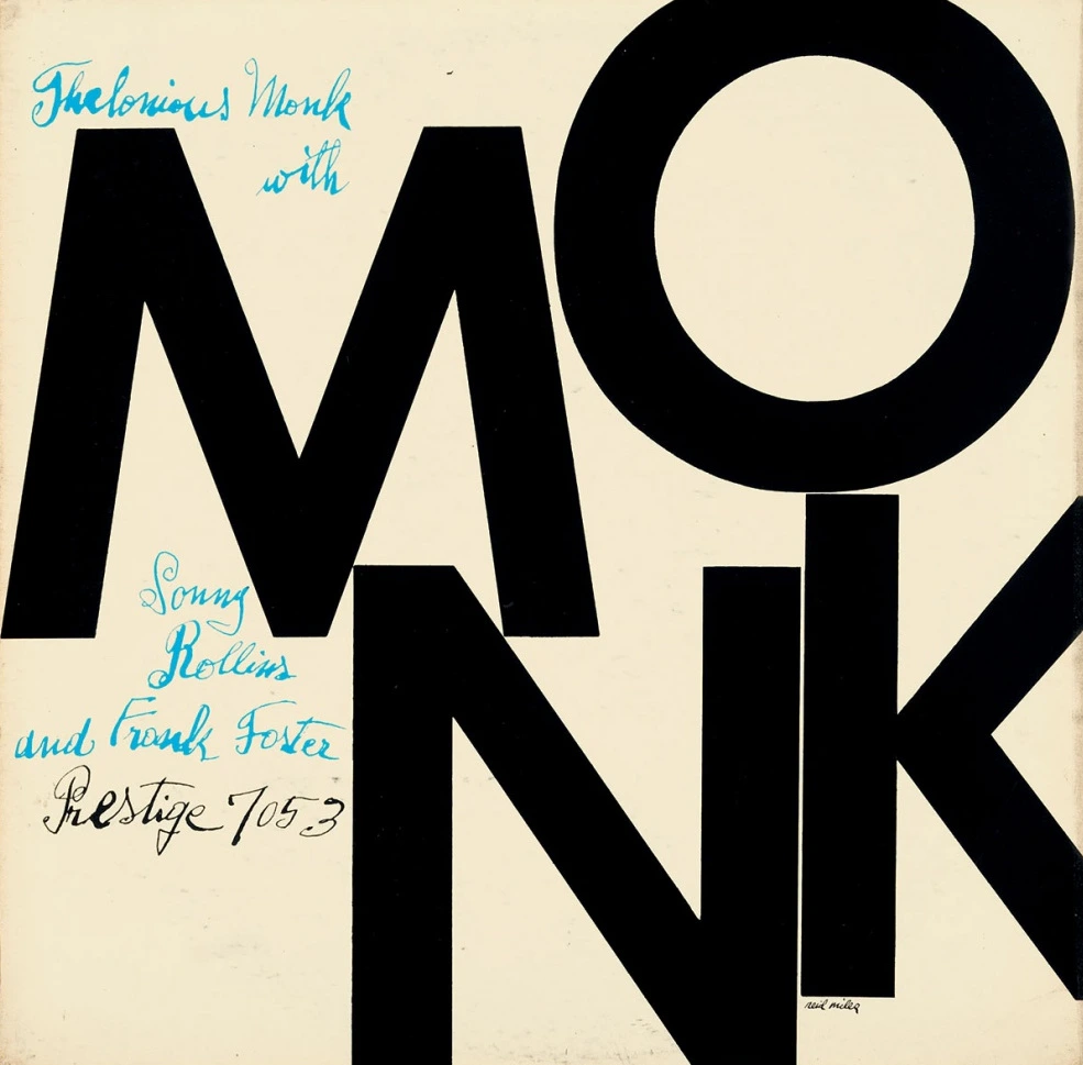 Cover by Reid Miles for Monk record by Thelonius Monk, co-designed by Reid Miles and Andy Warhol