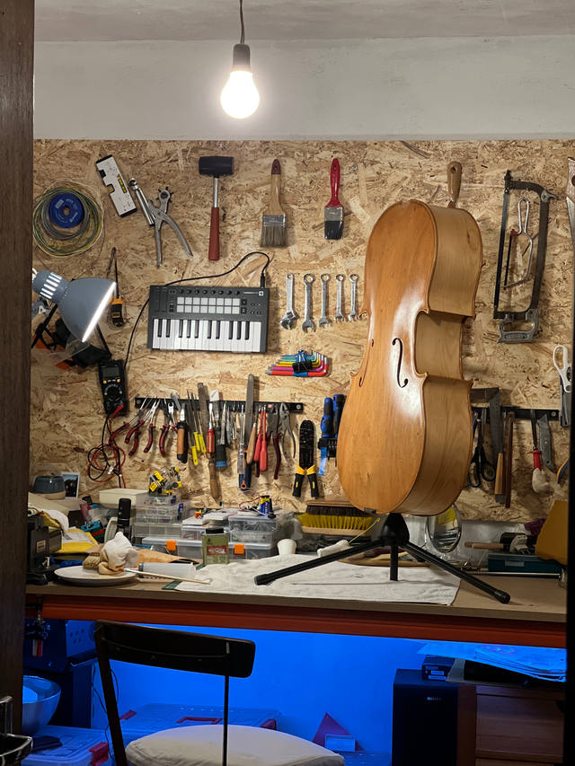 Building a cello, photograph 2 of 62