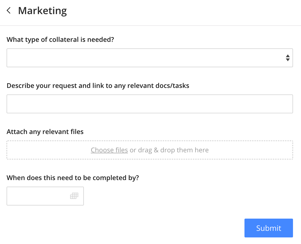Request forms in Wrike