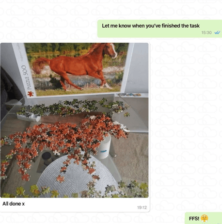 A humorous look at the difference between "finishing a task" and delivering quality; highlights communication gaps between managers and teams.