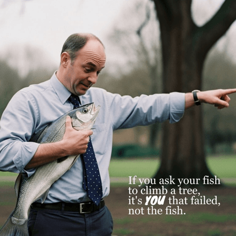 A powerful metaphor for leadership accountability and the importance of aligning talent with the right roles.