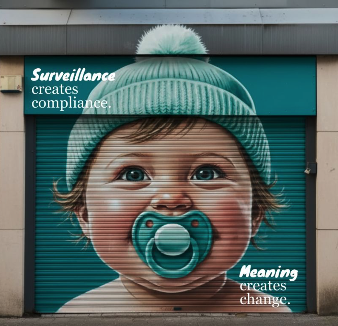 Provocative commentary on workplace culture, contrasting micromanagement with purpose-driven leadership.