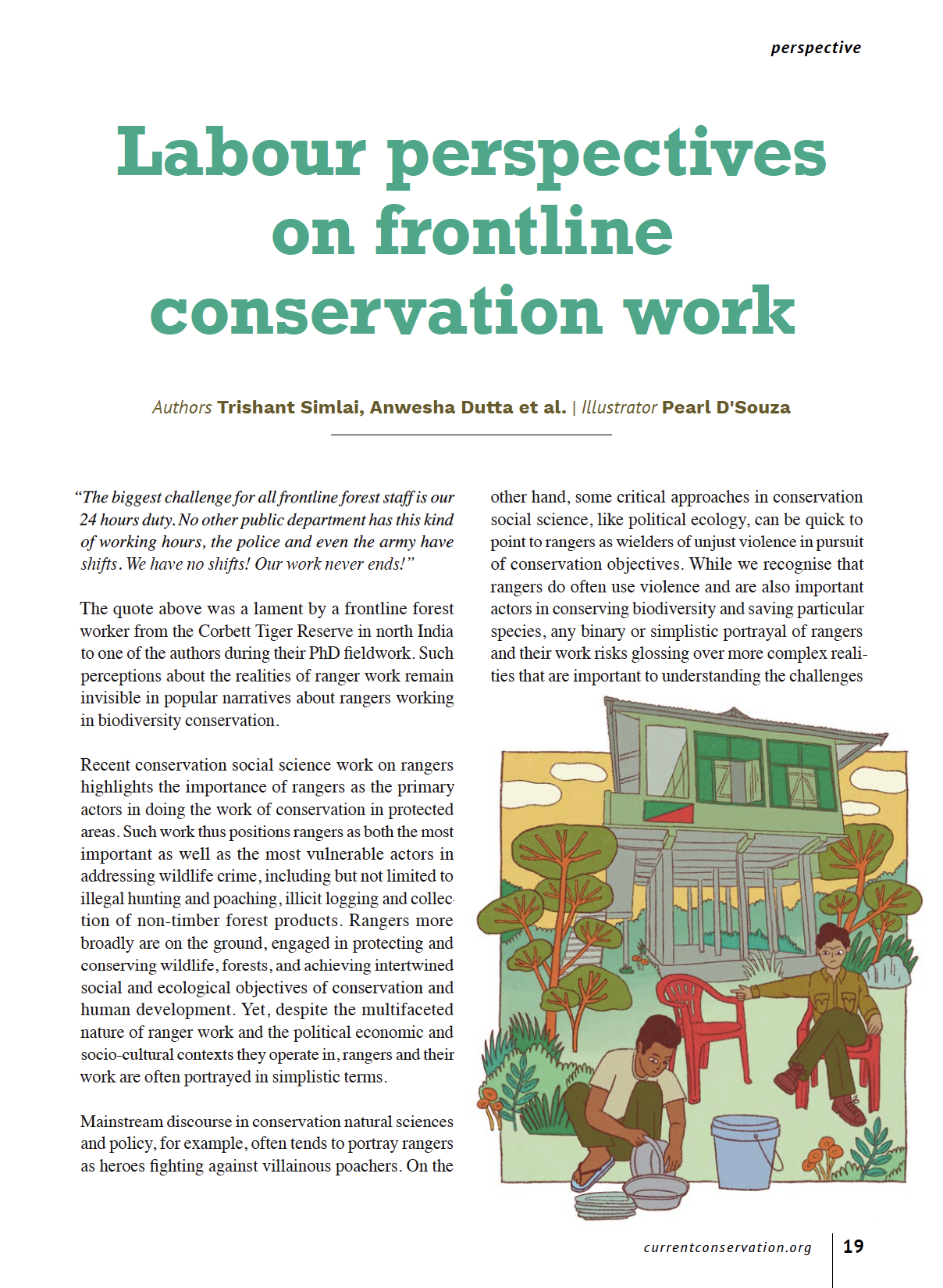 Pearl D'Souza — Current Conservation