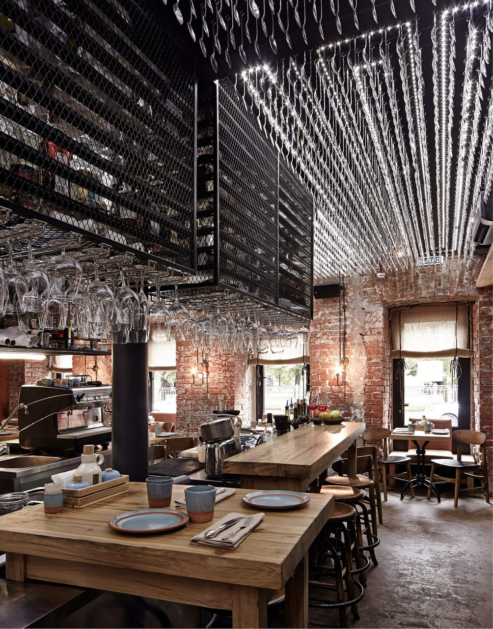 Restaurant interior. The design of the restaurant.