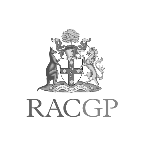 The Royal Australian College of General Practitioners logo in greyscale