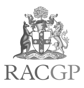 The Royal Australian College of General Practitioners logo in greyscale