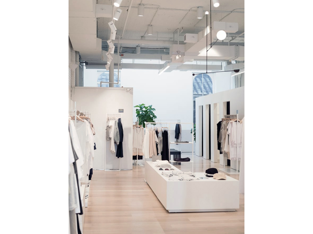 Oak + Fort Store interior in Soho New york
