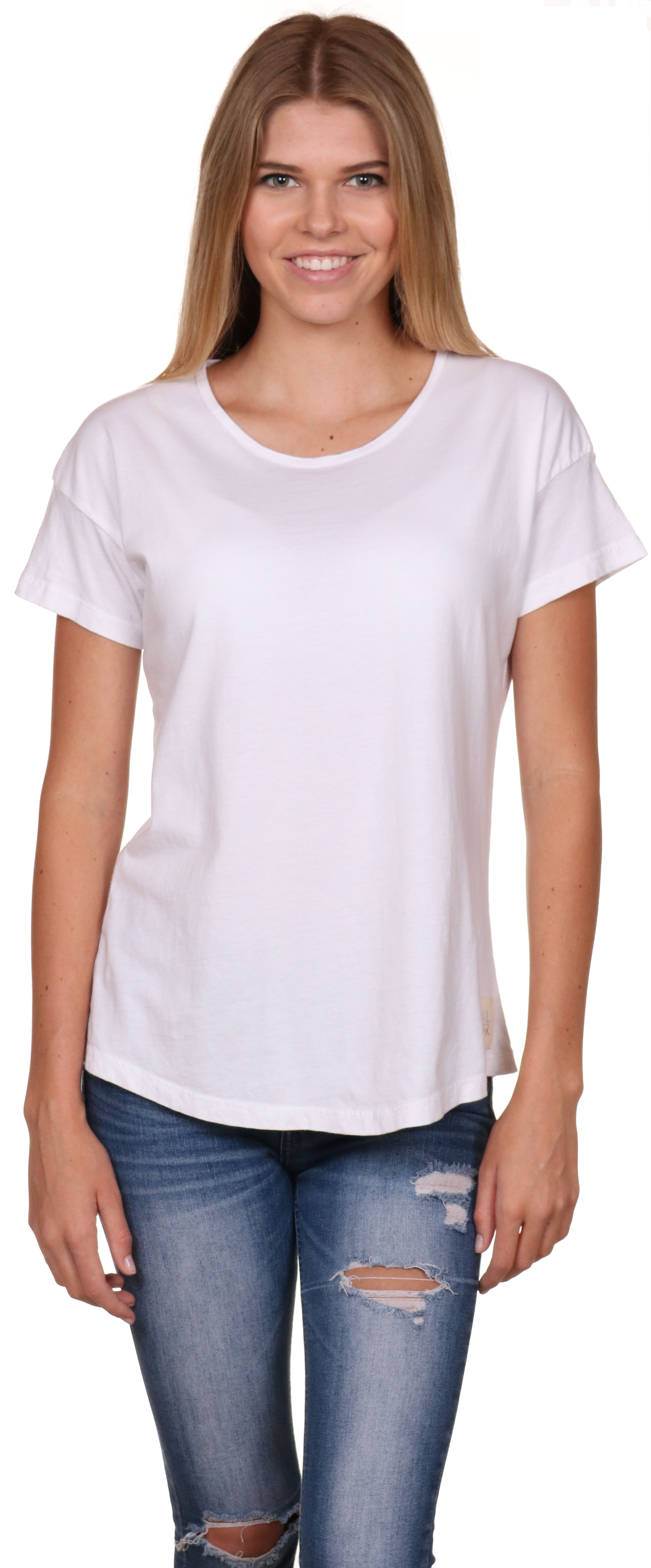 Women's Supima Cotton t-shirt with rolled short sleeves